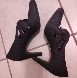 👠 Ann Marino Black Pump Heel Size 8 Vintage